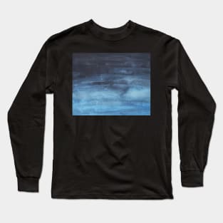 Blue ombre watercolor Long Sleeve T-Shirt